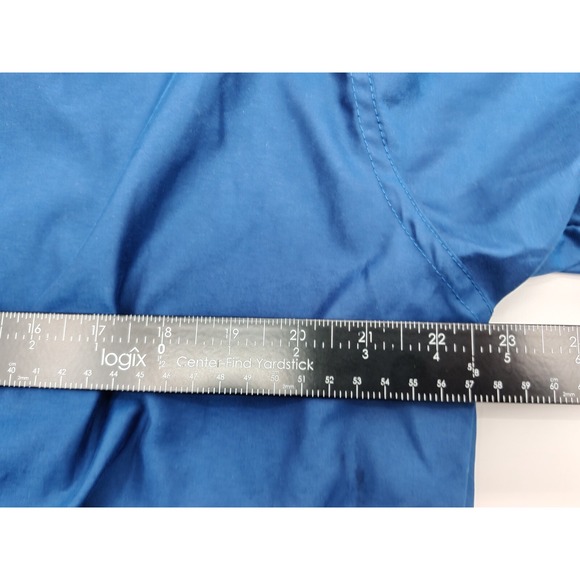 Reebok Blue Windbreaker Pullover Jacket V Neck White Stripe Athletic Men M - Picture 5 of 10